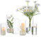 Vase Cylindrique en Verre Decoratif Transparent - Inweder Lot de 6 Vases Fleur Photophore Bougeoirs Hurricane Bougeoir Verre pour Bougies Pilliers Bougies Flottantes Centres Table Mariage 15+20+25cm