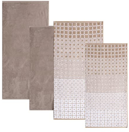 Egeria 6-teiliges Set 510 braun bestehend aus 4 Handtücher und 2 Duschtücher Kaya-Elegant