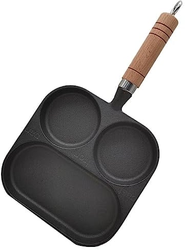 BESTonZON Omelettpfanne Kleine Bratpfanne Induktion Eierpfanne Gusseisen Eierbratpfanne Mini Spiegelei Pfanne Gusseisenpfanne Küche Kochtopf Egg Frying Pan Crepe Blini Burger Sandwich Maker
