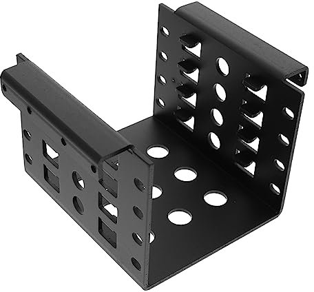 Hemobllo 4-bay Hard Drive Mounting Bracket 2.5 to 3.5 Inch Aluminum Hard Drive Cage for Desktop Pcs Black Multi-layer Design for Efficient Storage
