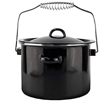 Campingtopf 3,5 Liter Kochtopf mit Deckel Emaillebeschichtung Michelino