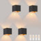 Homefire LED Wandleuchte Innen Wandlampe - 4ER Aussenlampe G9 Schwarz Gold Wandbeleuchtung Aussen Außenlampe Up Down Einstellbar Abstrahlwinkel IP65 3000K Außenwandleuchten für Hauswand Treppenhaus