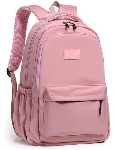 Lahrma Travel Backpack Womens, Lightweight 14 Inch Laptop Rucksack Bag for Men, Splash-proof & Casual Daypacks for School College Work (Pink)