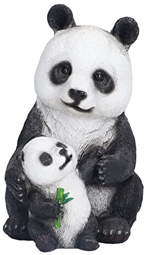MCDSAJ Panda Garten Dekor, Harztier Gartenfiguren, Bär Ornamente für Garten Rasen Schreibtisch Dekoration