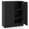 TANGZON Storage Cabinet, Wooden Buffet Sideboard with Doors, Shelves/Drawers, Freestanding Cupboard Unit for Kitchen Living Room Dining Room Hallway (2 Doors, Black)