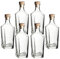 gouveo 6er Set Dekanter 500 ml Ina mit Korken (HGK) - Design-Flasche 0,5 l aus Glas - Karaffe mit kantigem Flaschenkörper für Likör, Whisky, Cognac (DIT500HGK)
