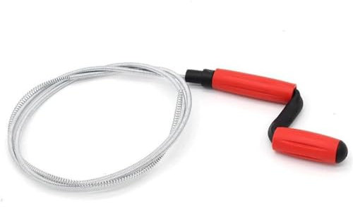 ALLBASA Déboucheur furet avec manivelle, Débouchage canalisation,Sonde de debouchage, furet canalisation pour les travaux manuels (5 Metre X 5mm)