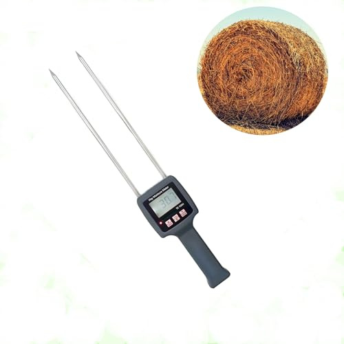 TK100 Tragbares Heu-Feuchtigkeitsmessgerät, Präzisions-Heu-Feuchtigkeitsmesser mit langer Sonde, einfache Messung von Heu, Froschgras usw. Heufeuchtigkeit, verhindert Verderben und Schimmel