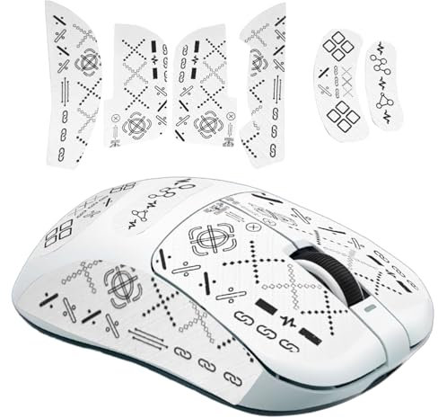 Mouse Grip Tape kompatibel mit Logit G Pro Wireless X Superlight Gaming-Maus, Hochwertiger Maus-Aufkleber für GPW X, Ultrathin Anti-Rutsch Grip Tape für G Pro Wireless X Superlight Spielmaus, Weiß