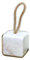 Marble Block Doorstop Rope Handle White Stone Square Heavy Weighted Stay Stopper