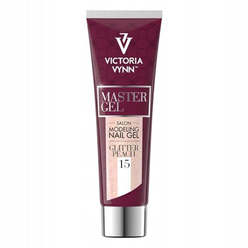 Victoria Vynn Master Gel UV/LED Nail Modelling Acrylic Gel Builder for Manicure Extensions (15 Glitter Peach, 60g)