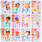JOYIN 36 Stück Tier Aufkleber Kinder, Sticker Aufkleber Set, Make-a-Face Aufkleber, Kleine Geschenke für Kinder, Kindergeburtstag Gastgeschenke, Mitgebsel Kindergeburtstag ab 3 Jahren(Meerjungfrau)