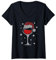 Damen Weihnachtsoutfit Weihnachten Wein Party Lustiges Weihnachts T-Shirt mit V-Ausschnitt