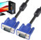 Câble VGA pour moniteur d'ordinateur, câble vidéo VGA anti-interférence pour moniteur - Câble convertisseur vidéo résistant à l'usure