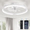 ZMISHIBO Ventilador de Techo con Luz y Control Remoto, Ø52,5 cm, 3000-6000K Regulable, Ventilador LED Empotrado Moderno, 6 Velocidades, Ideal para Dormitorio