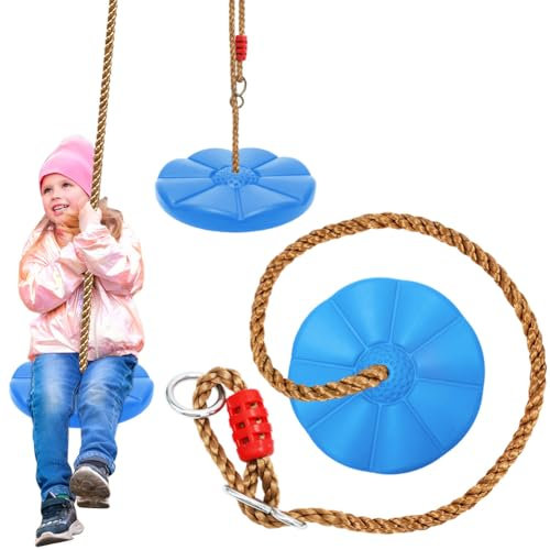 Balançoire d'extérieur, corde d'escalade, avec plateforme, corde d'escalade, balançoire pour enfants, extérieur, pour l'intérieur et l'extérieur, balançoire pour enfants, arbre disque, balançoire pour
