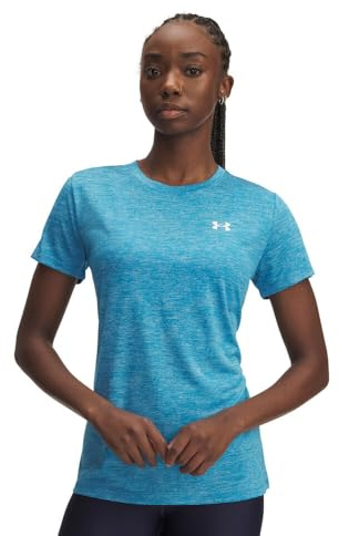 Under Armour Damen Tech SSC- Twist T-Shirt, Ether Blue/White, XL EU