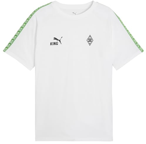PUMA T-Shirt King 26 Weiß | Borussia Mönchengladbach | T-Shirt mit Vereinslogo und King Tape | Gladbach Shirt