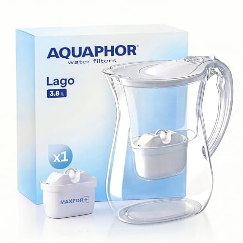 AQUAPHOR Lago Caraffa Filtrante - Bianco (1 filtro Maxfor)