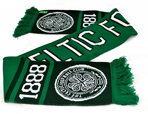 Celtic FC Official Football Nero Jacquard Scarf (One Size) (Green/Dark Green/White)