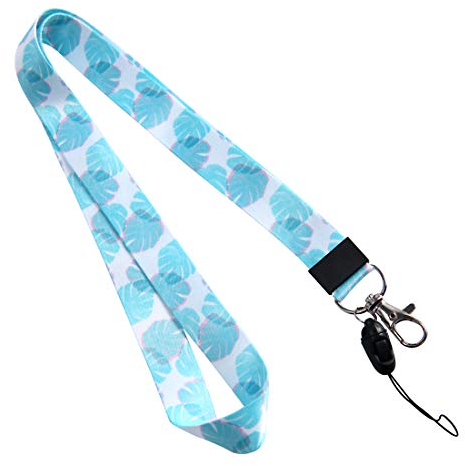 Schlüsselband Umhängeband mit hochwertigem, beidseitigem, vollfarbigem Druck, ideal für Schlüssel/kartenhalter/ MP3-Player/USB-Sticks blue stripes