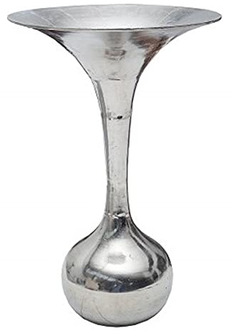 Casa Padrino Antik Stil Barock Blumenvase Raw Aluminium 90cm - Pflanzentopf - Hotel Dekoration - Blumengefäss Standvase