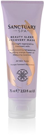 Sanctuary Spa Face Mask, Leave On Beauty Sleep Recovery with Lavendar, Vegan, 75 ml