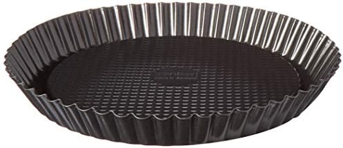 Zenker Molde Rizado Tartas 28Cm, Acero con Revestimiento Antiadherente Ilag, Negro, 28x3,5cm