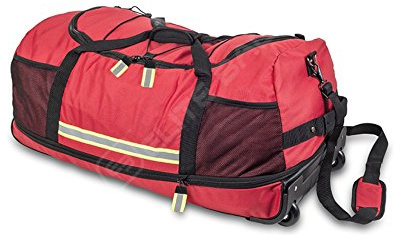 Elite Bags, Roll&Fight's, Roll-Up Firefight's Bag, Individual Protective Gear Rucksack, with Wheels, Red