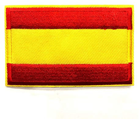 Parche Bordado Bandera España sin Escudo 7.8cm Para Planchar o Coser
