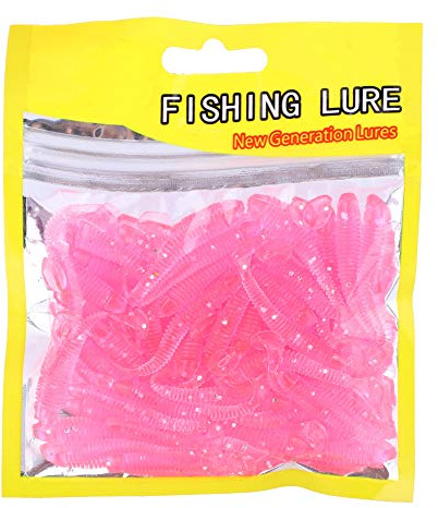 50 Pcs 5cm Leurre pêche Poisson Artificielle crème Silicone Souple appât pour pêche en extérieur