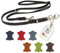 CopcoPet Hundeleine aus Fettleder 2m x 10mm Schwarz – 3-Fach verstellbar, geflochten – Mit Chrombeschlägen – Grifffest, robust – Umhängeleine für kleine Hunde, ideal für Spaziergang, Training