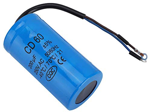 CD60 Kondensator 250V 200uf,Jectse Betriebskondensator Motorkondensator Anlaufkondensator mit guter Schlagfestigkeit, starke Überlastfähigkeit für Klimaanlagen, Kompressoren und Motoren