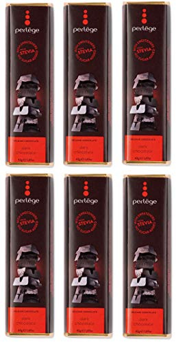 Perlege No Added Sugar Chocolate with Stevia (Dark Chocolate, 6 bars)
