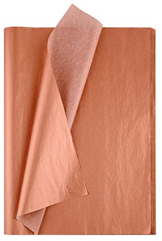 MIAHART 50 feuilles de papier de soie or Rose en vrac 20X14 pouces papier d'emballage en vrac emballage accessoire emballage pour bricolage franges confettis de remplissage déchiqueté