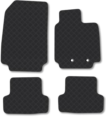 Renault Clio (2005-2012) 3mm Rubber Car Mats | Tailored Fit Durable Floor Mats Full Coverage Protection Waterproof Accessories Easy Clean Anti Slip Made in the UK