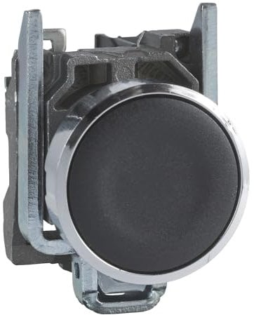 Schneider Electric Harmony XB4BA22 XB4 Bouton poussoir complet 22 ressorts de retour 1NC non marqué Noir