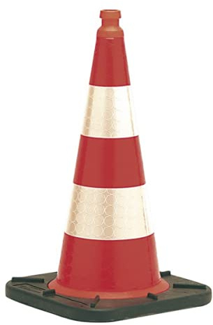 Verkehrsleitkegel retroreflektierend BASt-Zulassung Autobahn 50cm Pylone