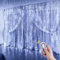 Anpro LED Curtain Light, USB DC5V Power Supply 300 LEDs Cool White Curtain Light, 3 * 3 Meters with Remote Control 8 Light Modes LED String Lights, Wedding Party Home Garden All Decoration