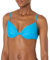 Body Glove Women's Smoothies Greta Solid Molded Cup Push Up Underwire Bikini Top Swimsuit, Coastal, Large