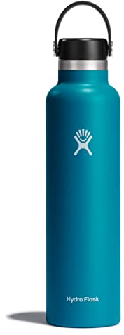HYDRO FLASK - Trinkflasche 709ml (24oz) - Vakuumisolierte Wasserflasche aus Edelstahl - Sportflasche mit auslaufsicherem Flex Cap-Deckel - Thermoflasche Spülmaschinenfest - Standard-Öffnung - Laguna