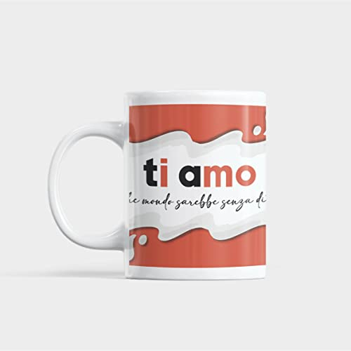 Gesar Tazza SAN VALENTINO - Tazza Ti amo - Tazza Innamorati - Ottima Qualità - Regalo per amore - Che mondo sarebbe senza di te? - Tazza Natale - Tazza Natalizia - Idea Regalo Natale