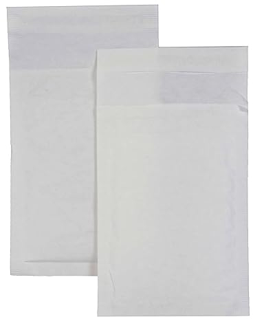 smiley pack 800 Luftpolstertaschen Luftpolsterumschläge Gr. A/1 Weiß (120x175 mm) DIN A6 gepolsterte Briefumschläge Polsterversandtaschen Versandtaschen Luftpolsterversandtaschen gepolstert