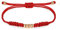 JENDEAR SHINE Bracciale Corda Intrecciata per Le Donne, Bracciale Fatto A Mano con Perline e Nodi, Ragazza Compleanno Amicizia Regalo Fortunato Rosso Nero Gioielli