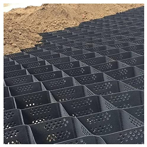 Stabilisateur Gravier,Gazon Dalle Stabilisatrice,Pavés Sol Grille Géo,5 Cm De Haut,Grille De Stabilisation HDPE,Protection des pentes Gravier,Geocell Pour Allée Voiture,10*10(32.81*32.81ft)
