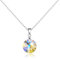 Philip Jones Aurora Borealis-Halskette aus Sterlingsilber mit Zircondia®-Kristallen