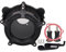 XMMT Nero opaco Motociclo Pulisci il filtro di aspirazione del filtro dell'aria della turbina per Harley Dyna Super Glide Street Bob Fat Bob 1993-2016, Touring 1993-2007