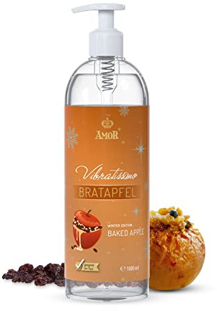 Vibratissimo Play Gel Bratapfel 1000 ml I Gleitmittel mit Bratapfel Duft I Lubricant Gel für Silikon Toys & Latexkondome geeignet I water based