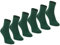 FUREINSTORE Calcetines Escolares para Niños, Calcetines Cortos Niño Nña Medias de Algodón para Uniforme, Tobillera para Deporte Suave y Expandible Pack de 6 Pares (39-44, Verde)