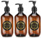 Botella de Bomba Recargable, 500 ML Dispensadores de Baño con Etiqueta de Shower Gel, CHAMPOO, Hand Soap, Botellas Vacías de Plástico de Baño para Viajes, Hotel - 3 PCS